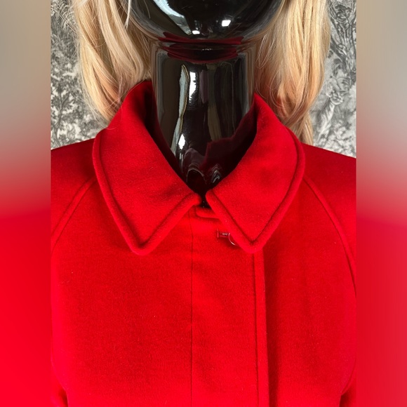 Red Wool Bomber-Style Coat - Picture 2 of 16